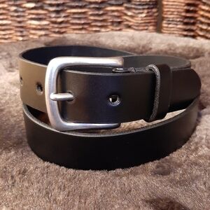 Gap Leather Belt Juniors XL Black Silver Casual School Dressy Girls Boys Kids